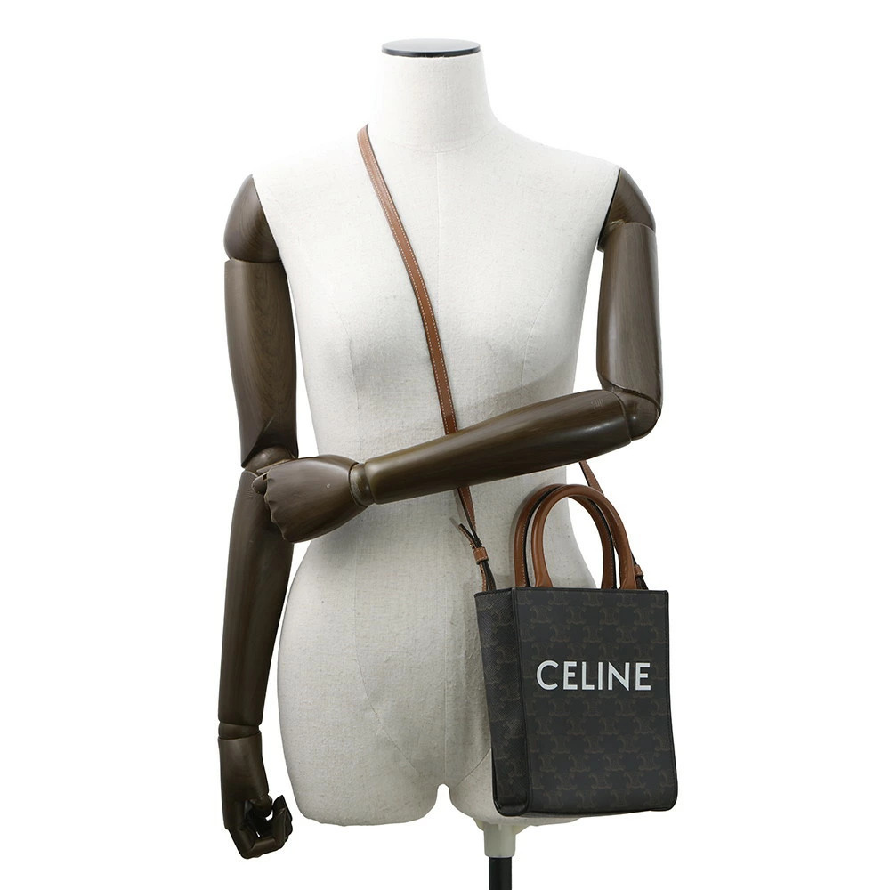 Celine Triomphe Vertical Cabas Handbag Brown Bag - Picture 5 of 12